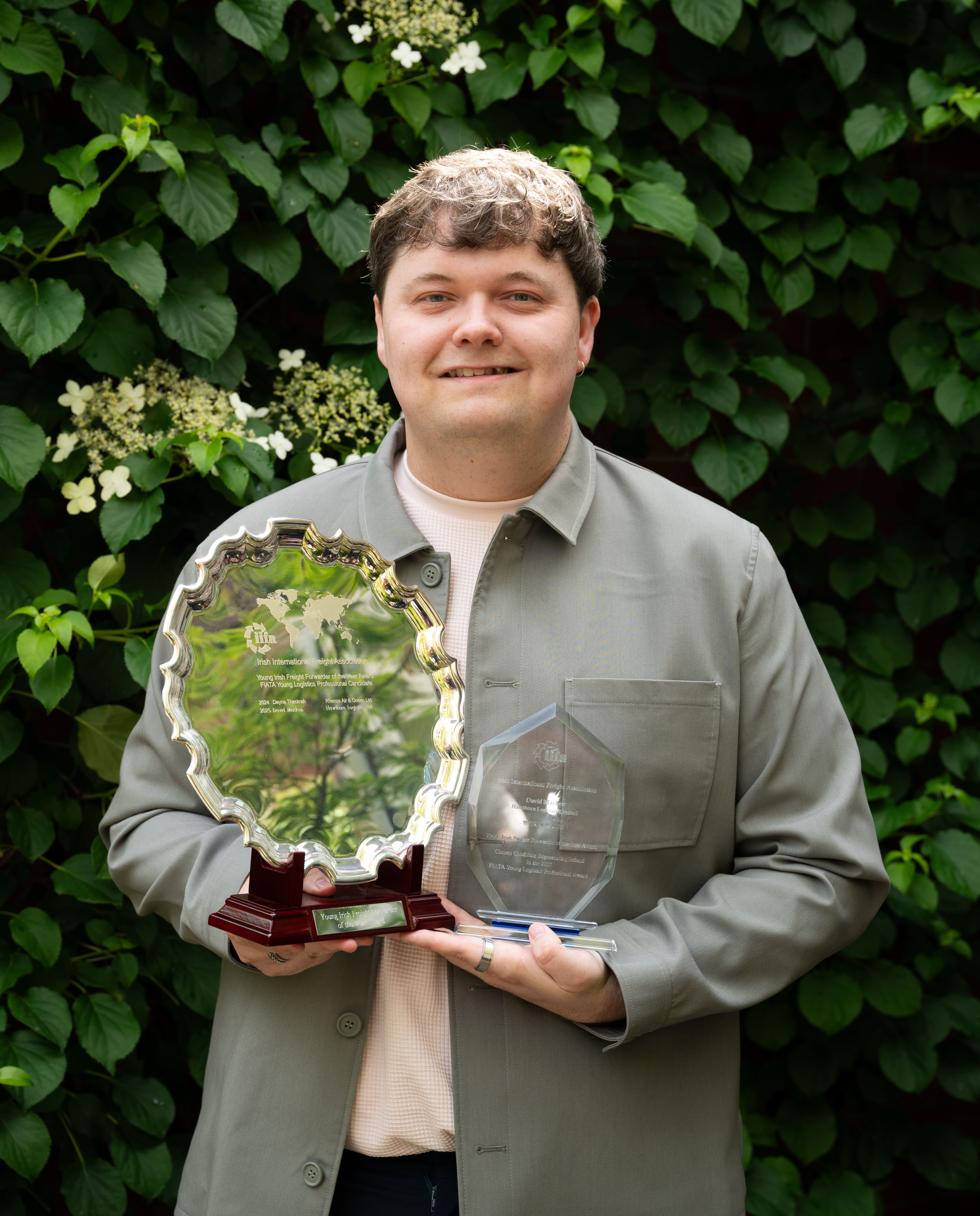 David Macken with his Young Irish Freight Forwarder of the Year 2025 awards
